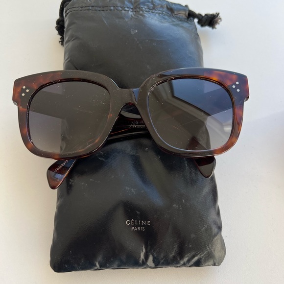 Celine Accessories - Celine oversized tortoise shell square glasses